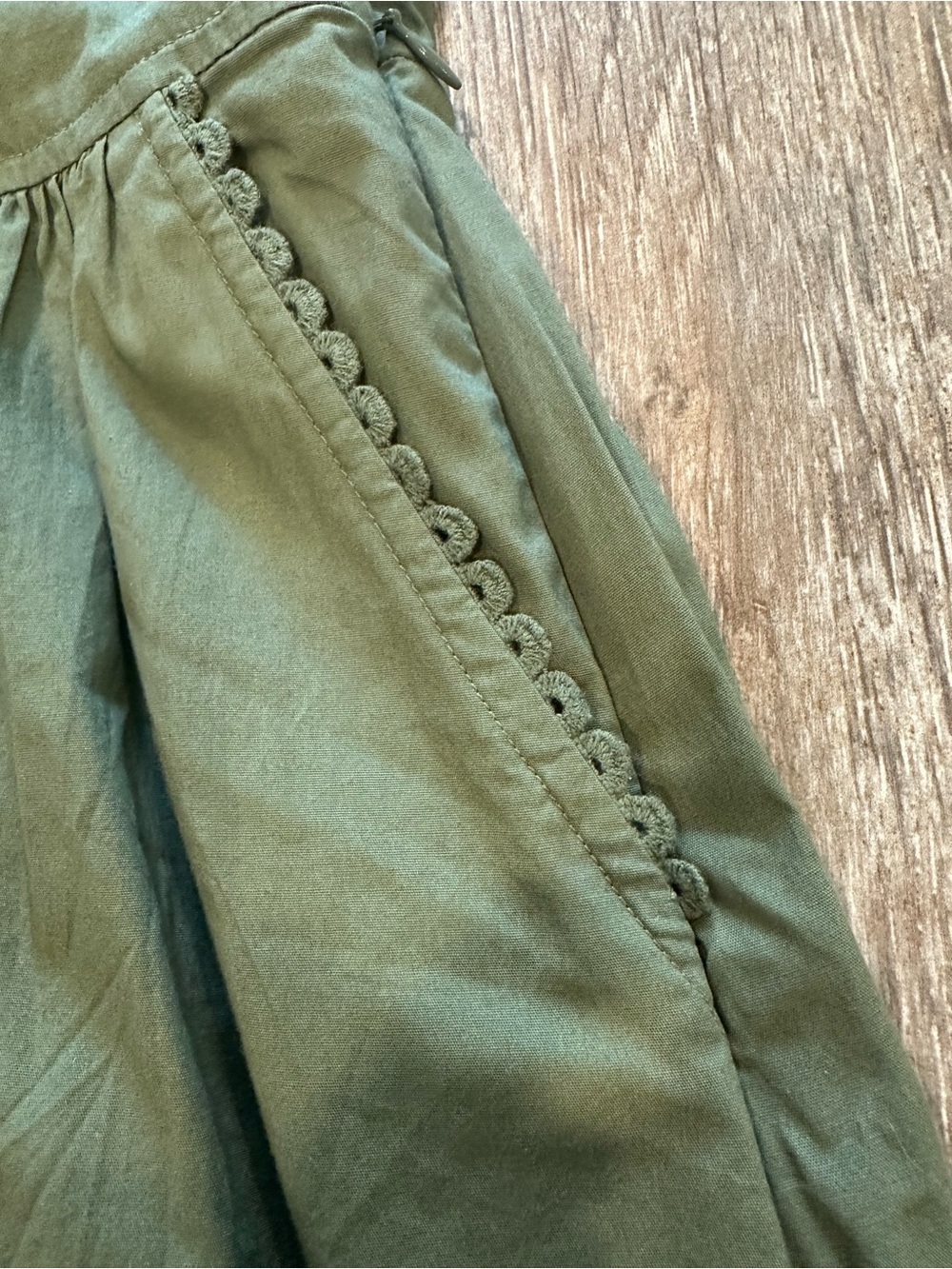 J. Crew Olive Green V-Neck Puff Sleeve Midi Dress - Picture 11 of 12